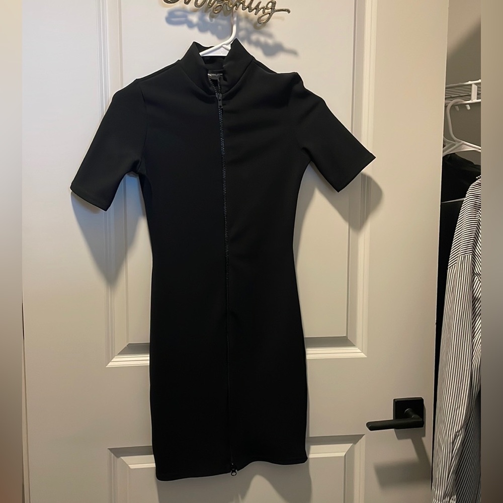 Little Black Dress in Scuba-Like Material